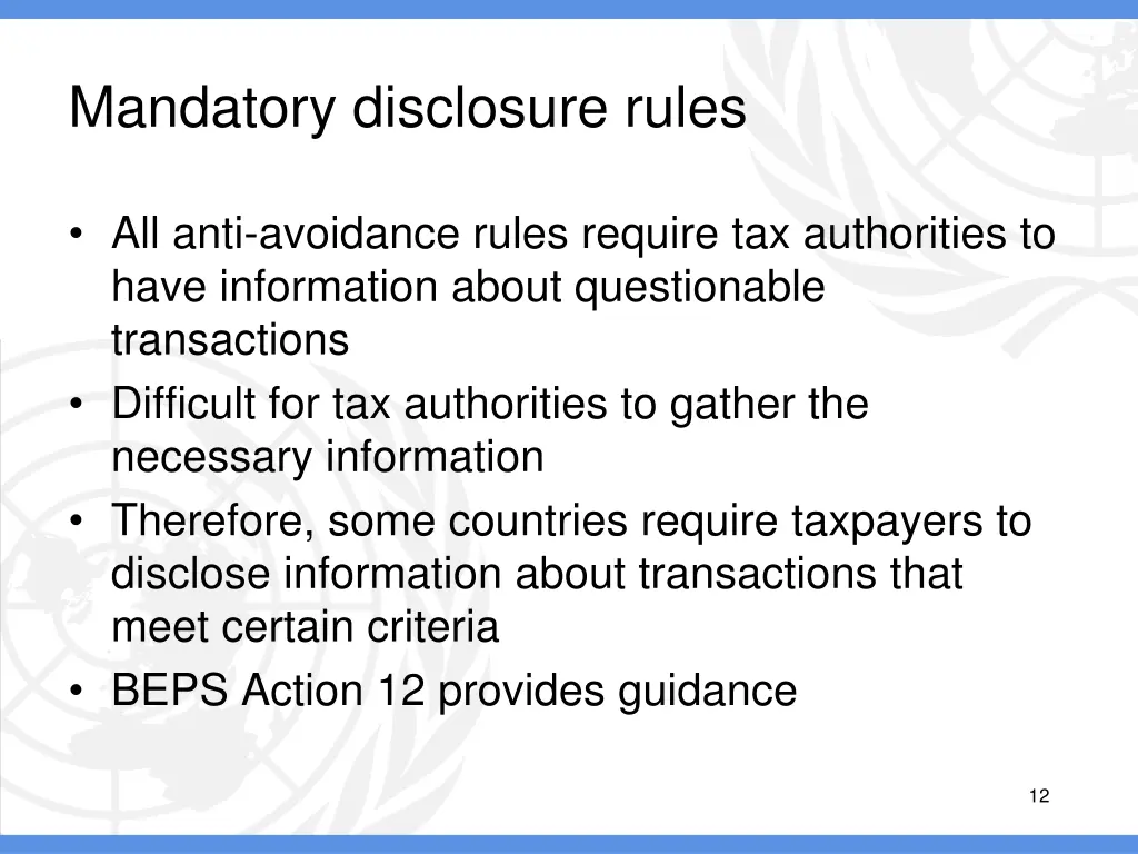 mandatory disclosure rules