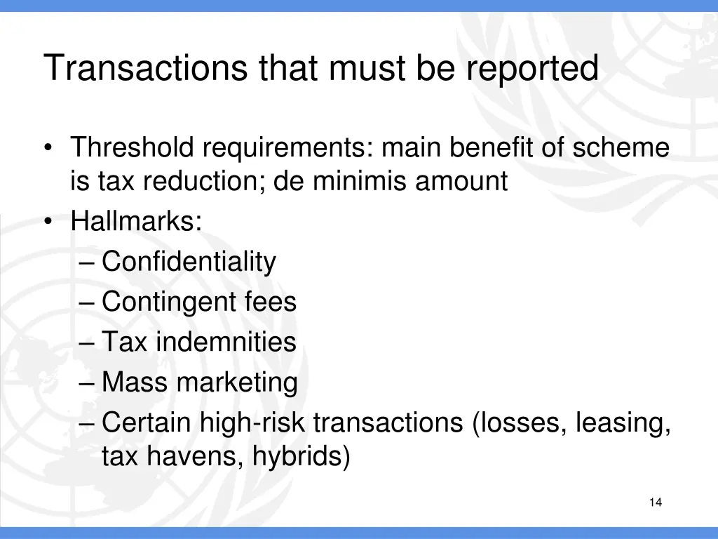transactions that must be reported