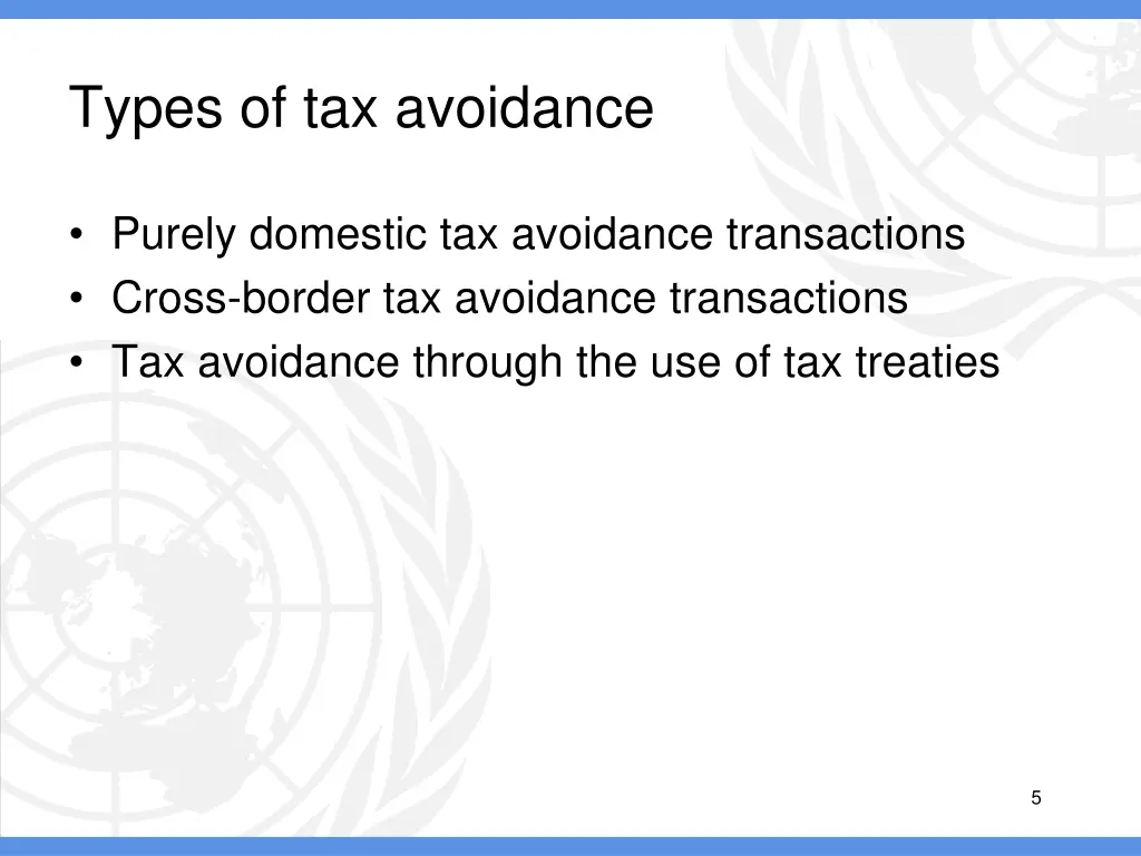 types of tax avoidance