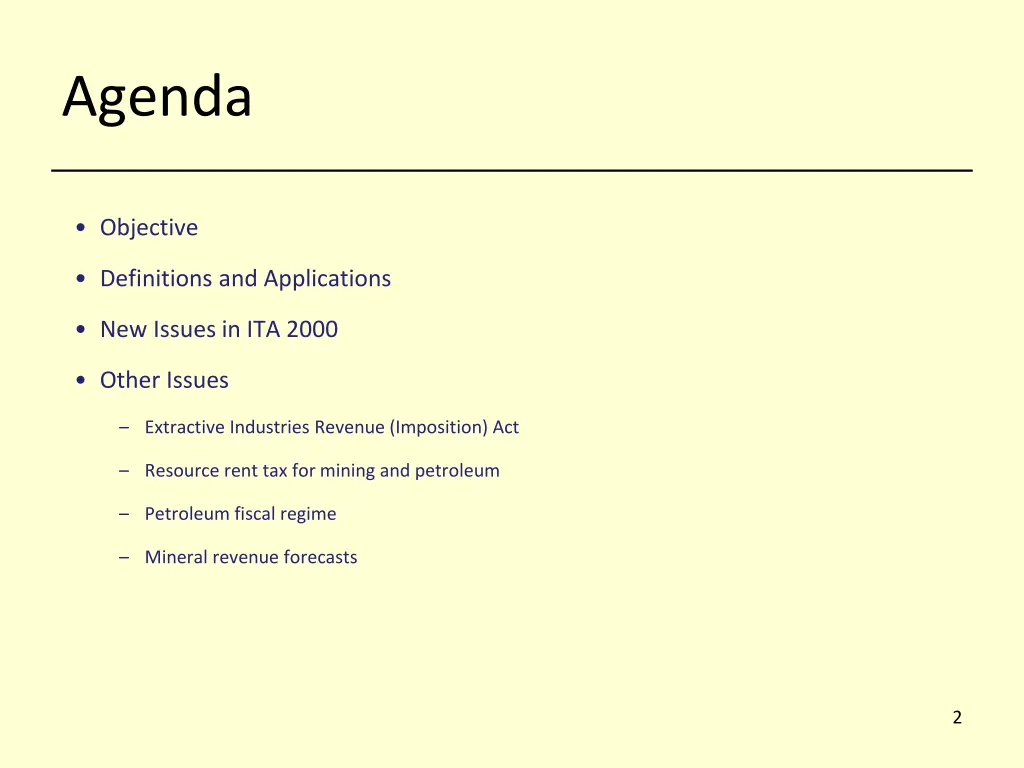agenda