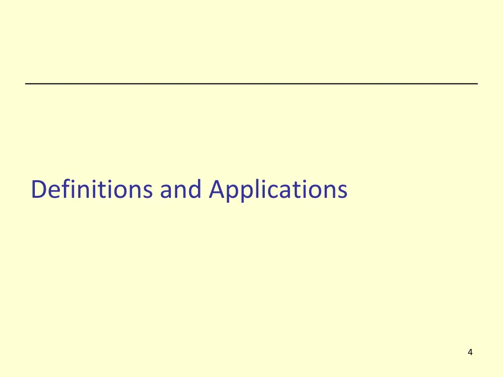 definitions and applications