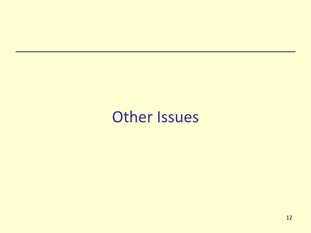 other issues