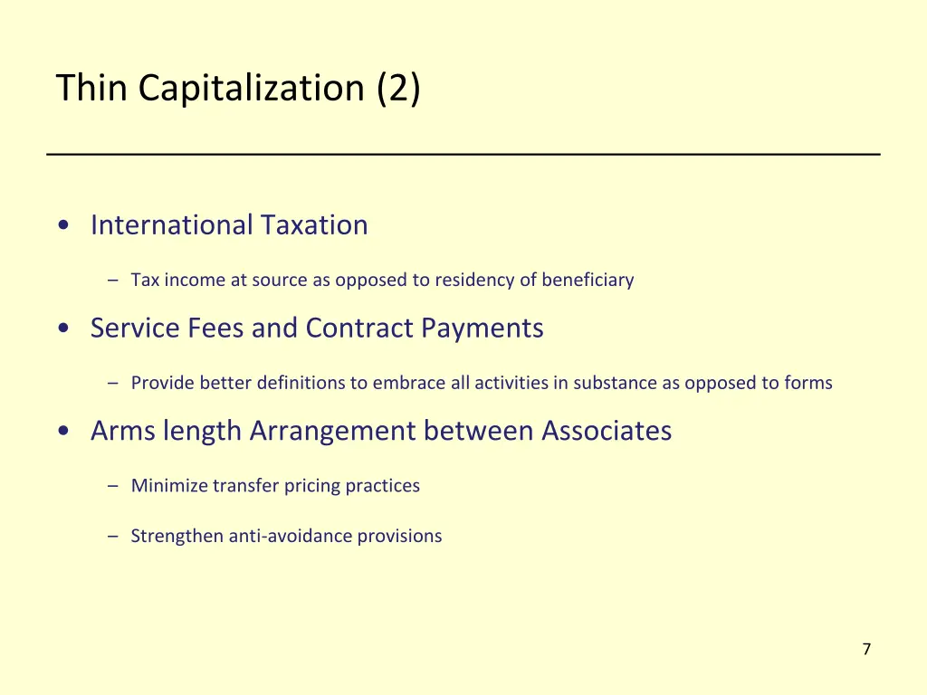 thin capitalization 2