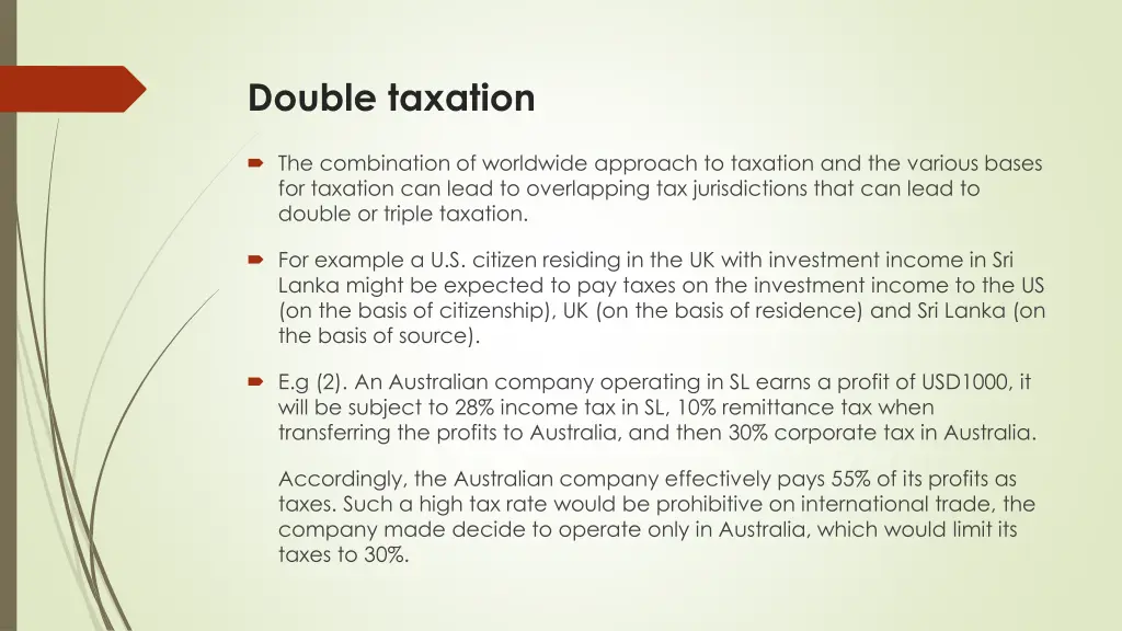 double taxation