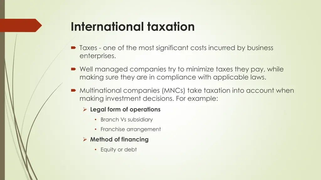 international taxation