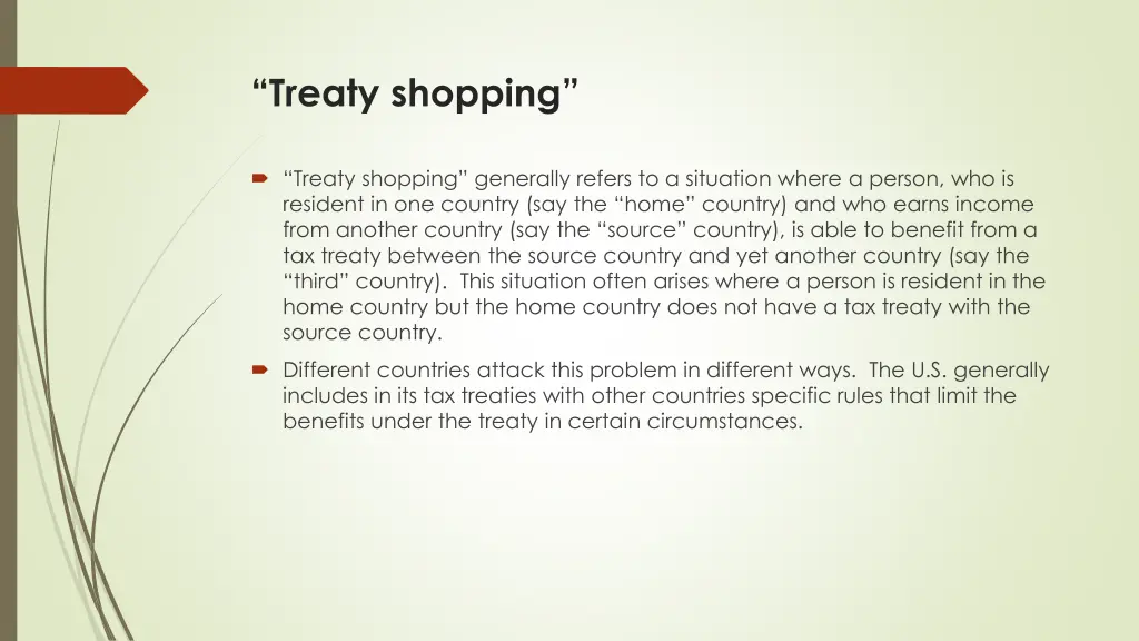 treaty shopping