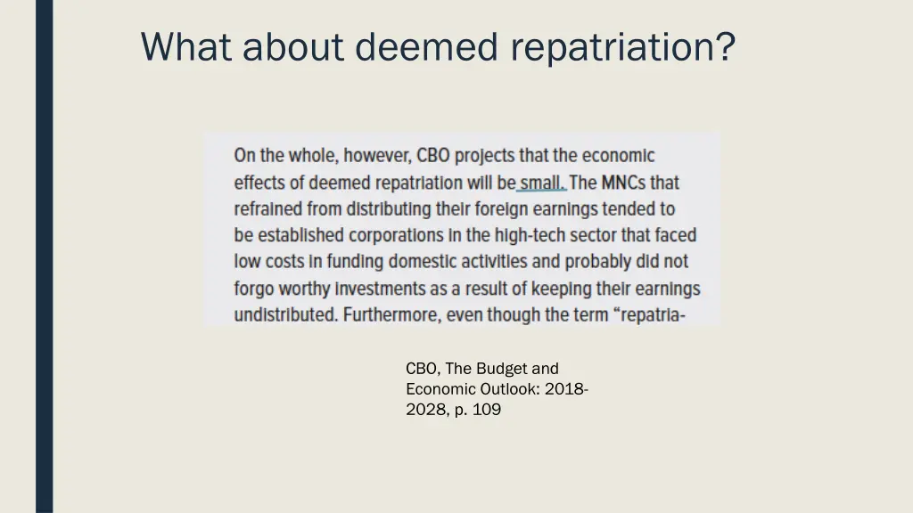 what about deemed repatriation