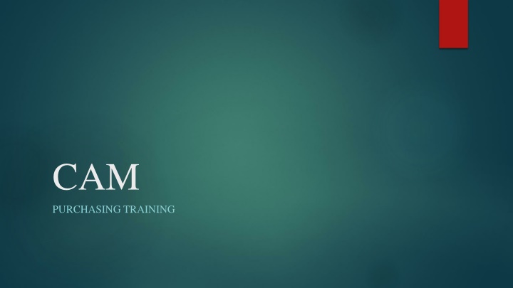 cam purchasing training