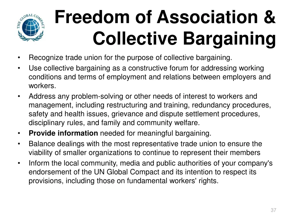 freedom of association collective bargaining 1