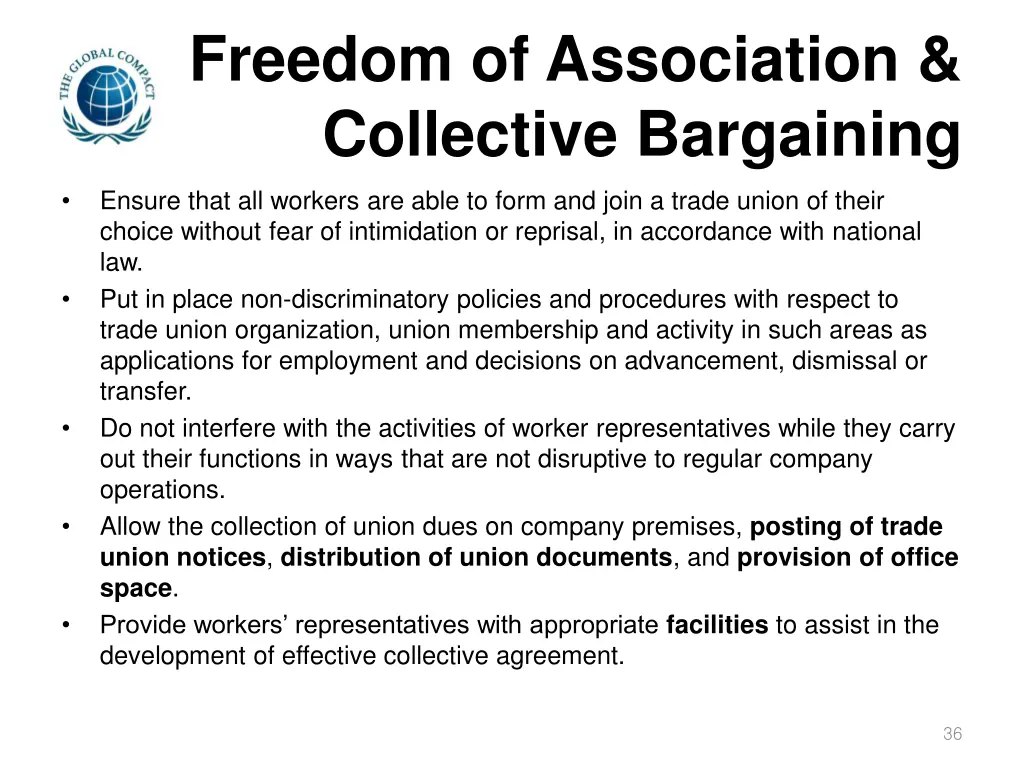freedom of association collective bargaining