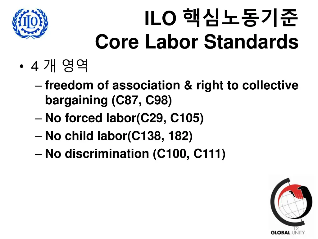 ilo core labor standards