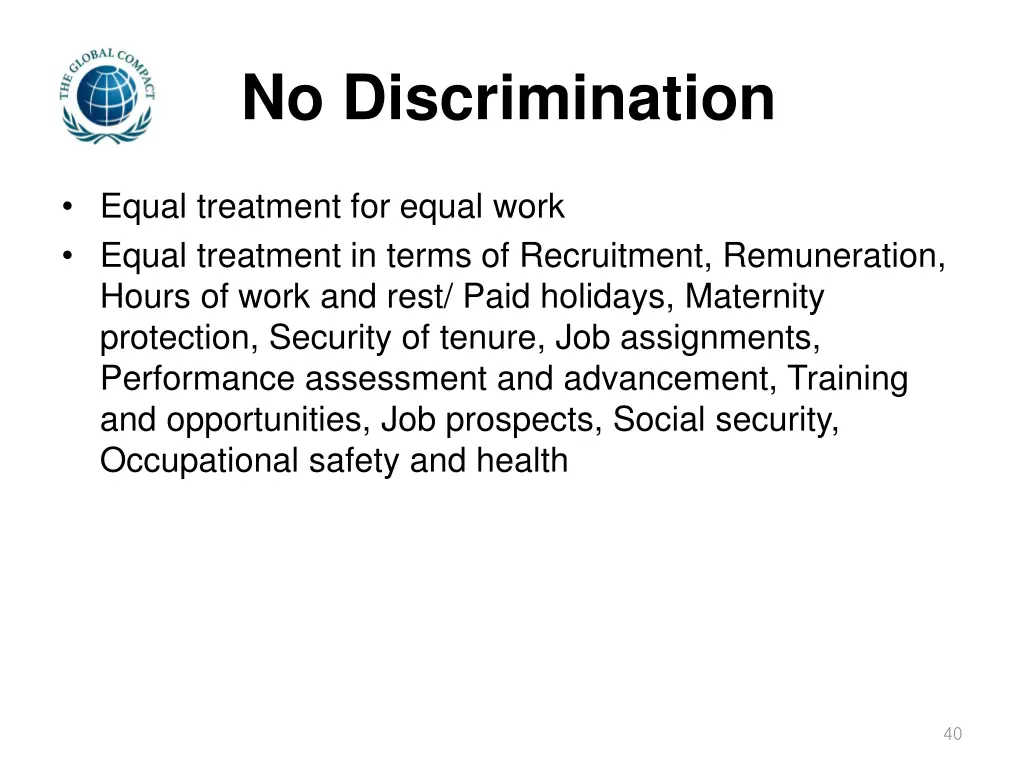 no discrimination