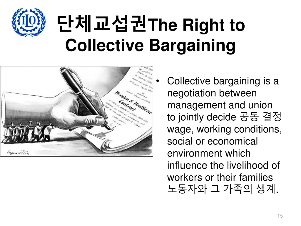 the right to collective bargaining