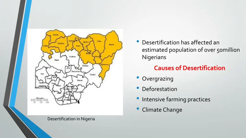 desertification has affected an estimated