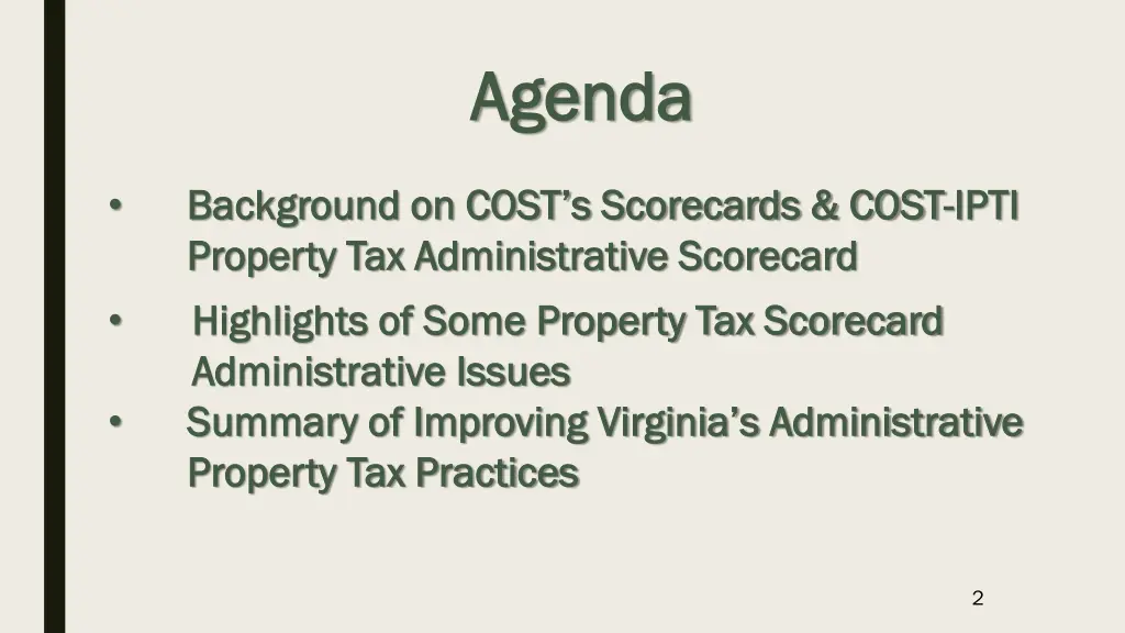 agenda agenda