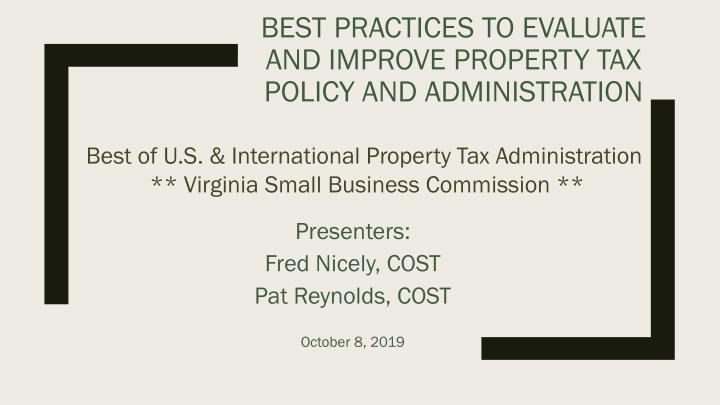 best practices to evaluate and improve property