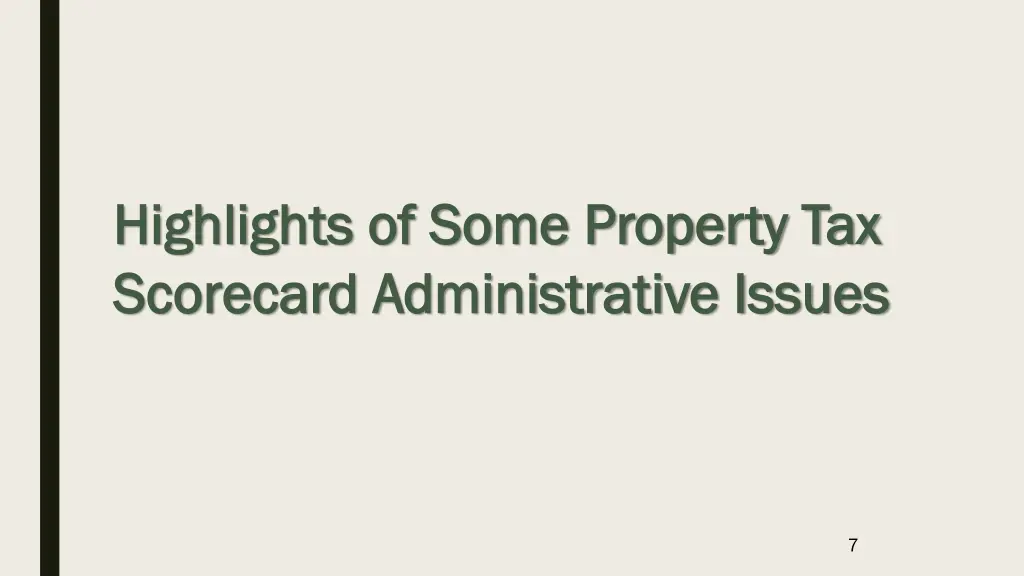 highlights of some property tax highlights