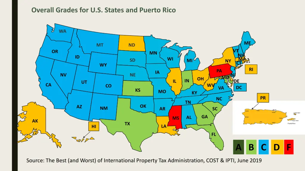 overall grades for u s states and puerto rico