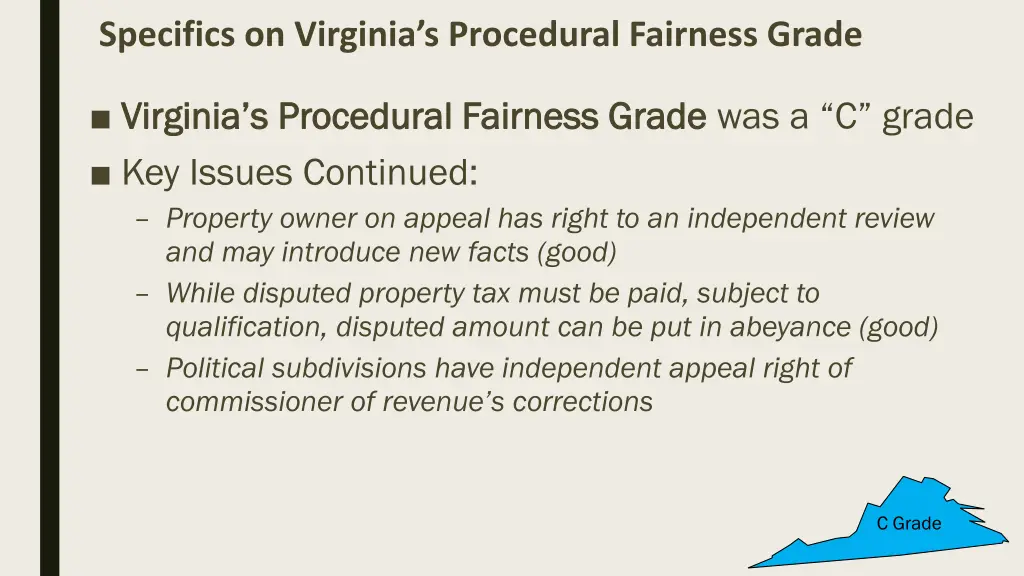 specifics on virginia s procedural fairness grade 1