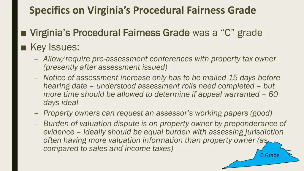 specifics on virginia s procedural fairness grade