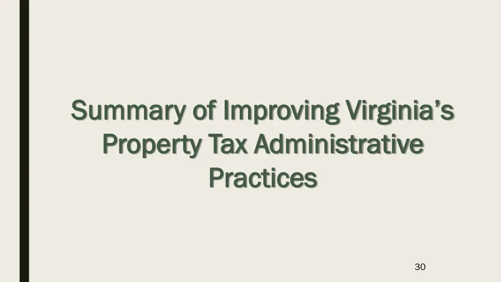 summary of improving virginia s summary