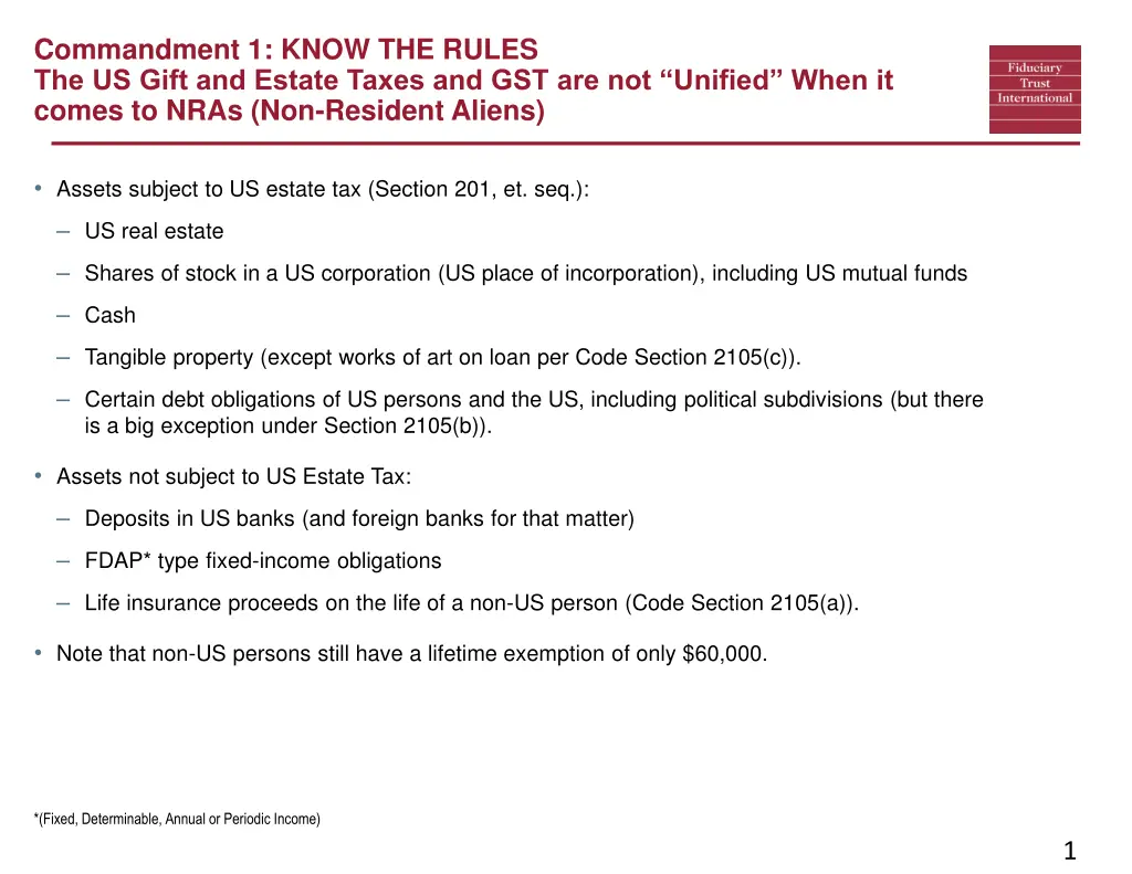 commandment 1 know the rules the us gift