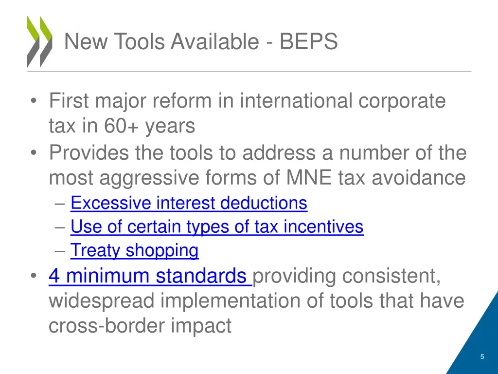 new tools available beps