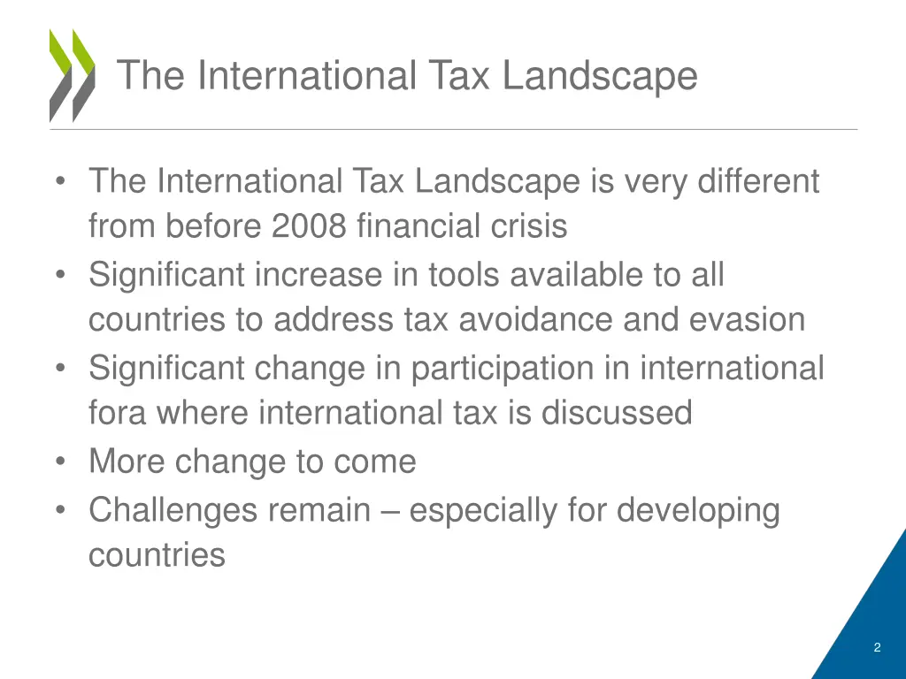 the international tax landscape