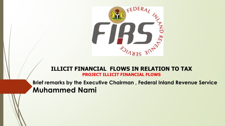 illicit financial flows in relation