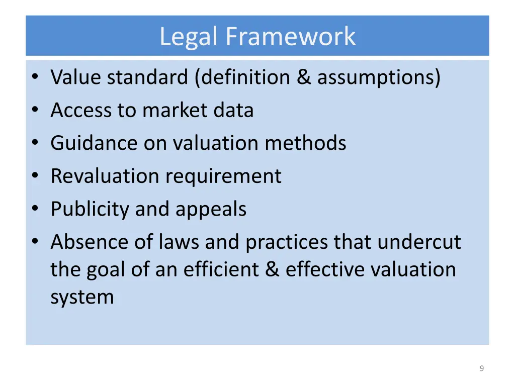 legal framework