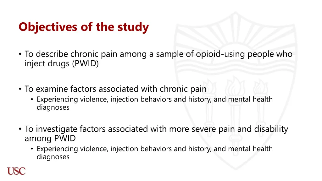 objectives of the study
