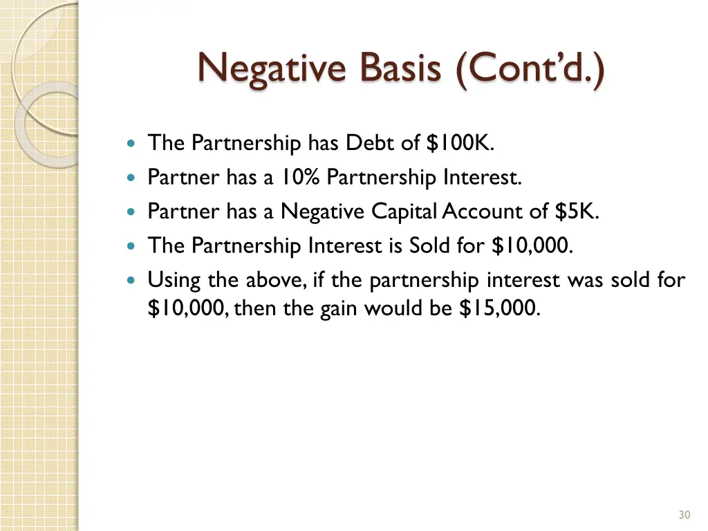 negative basis cont d 1