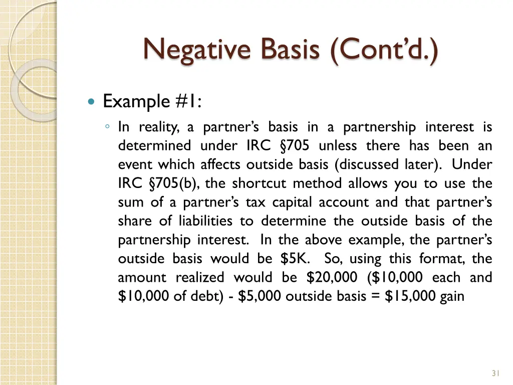 negative basis cont d 2