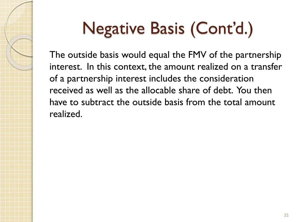 negative basis cont d 6