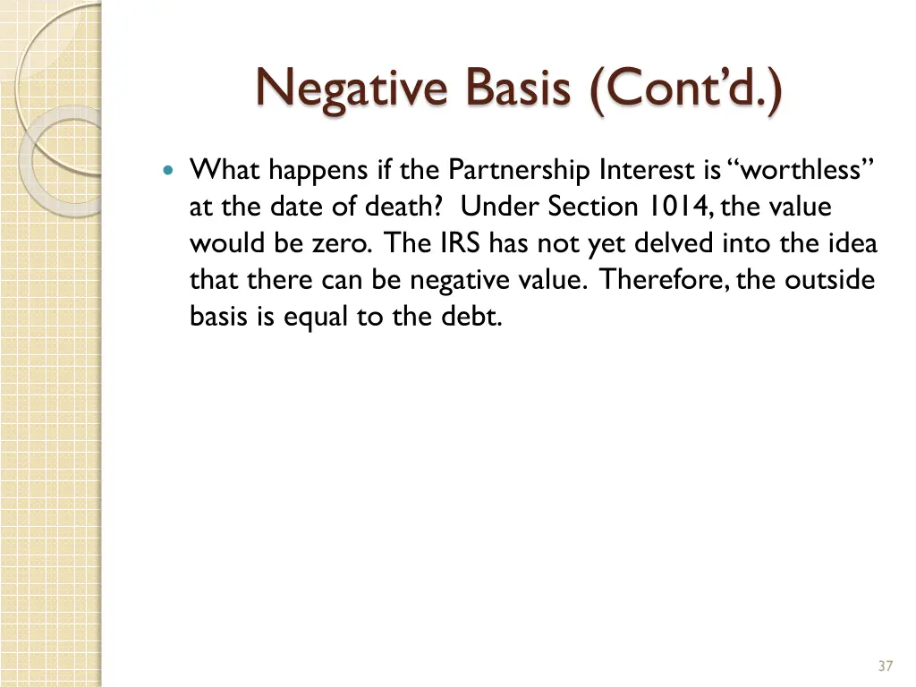 negative basis cont d 8