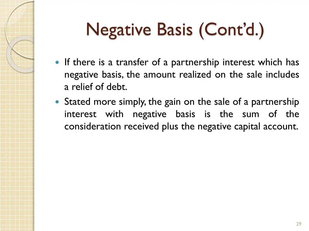 negative basis cont d