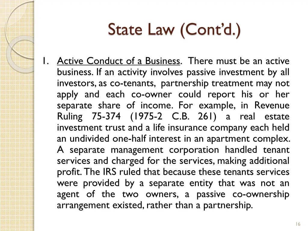 state law cont d