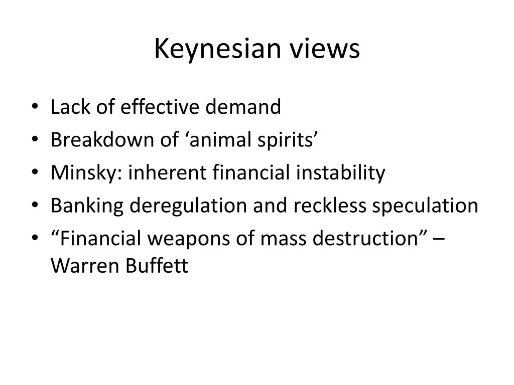 keynesian views