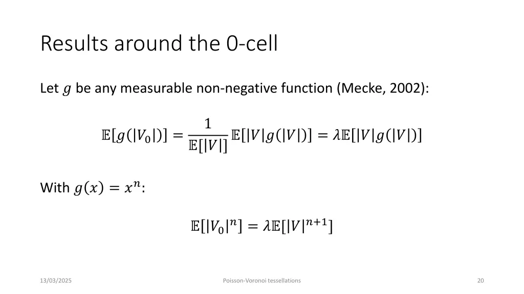 results around the 0 cell