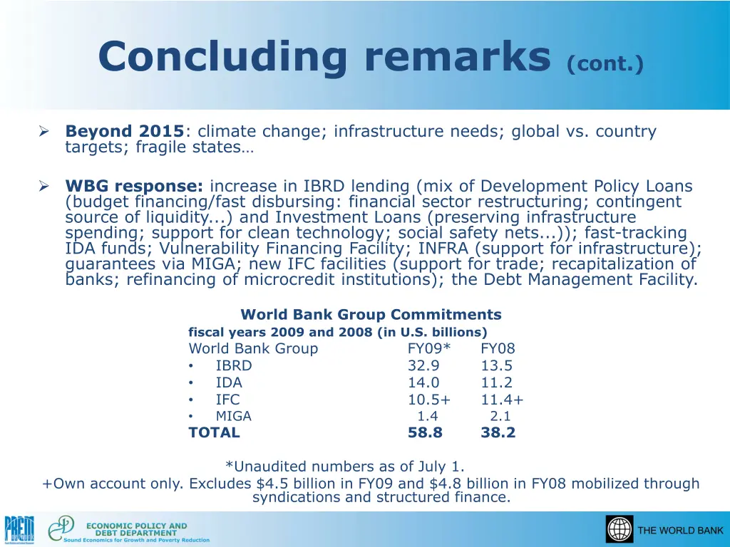 concluding remarks cont