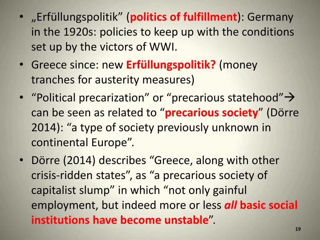 erf llungspolitik politics of fulfillment germany