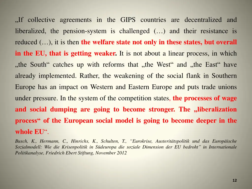 if collective agreements in the gips countries
