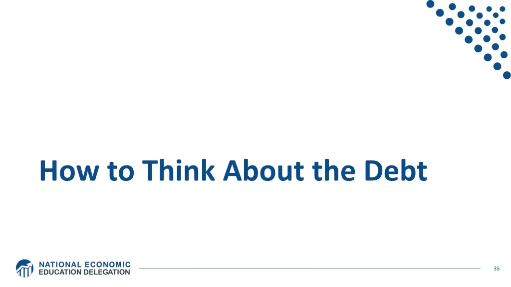 how to think about the debt