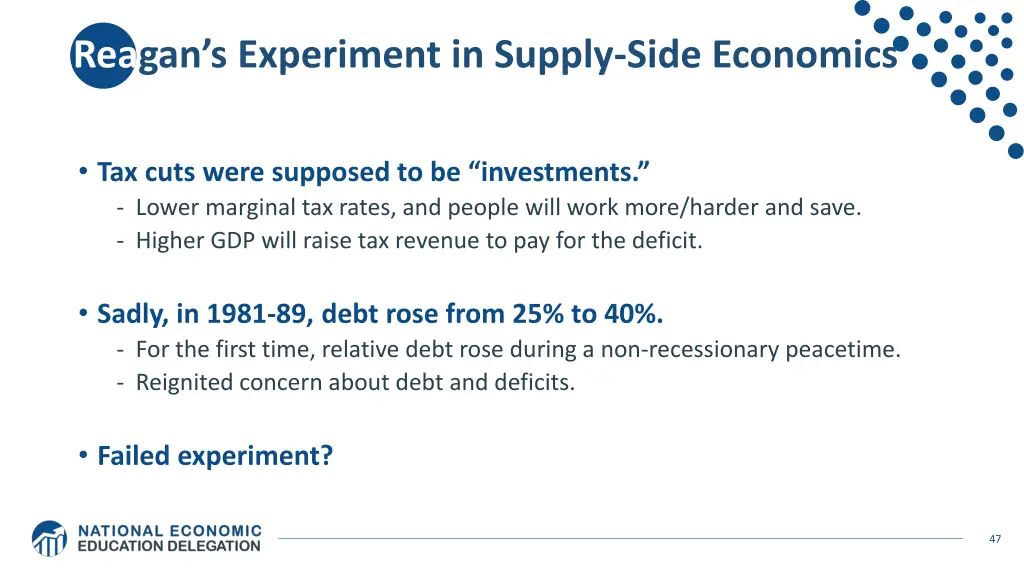 rea gan s experiment in supply side economics