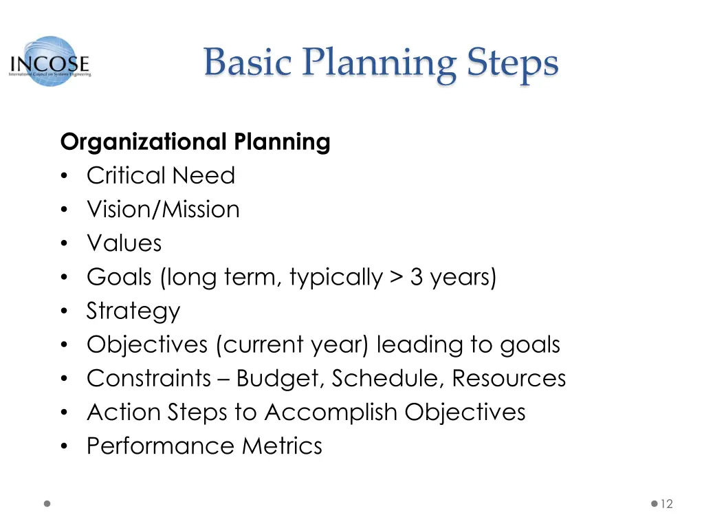 basic planning steps 1