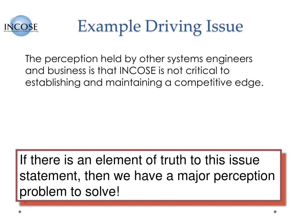 example driving issue