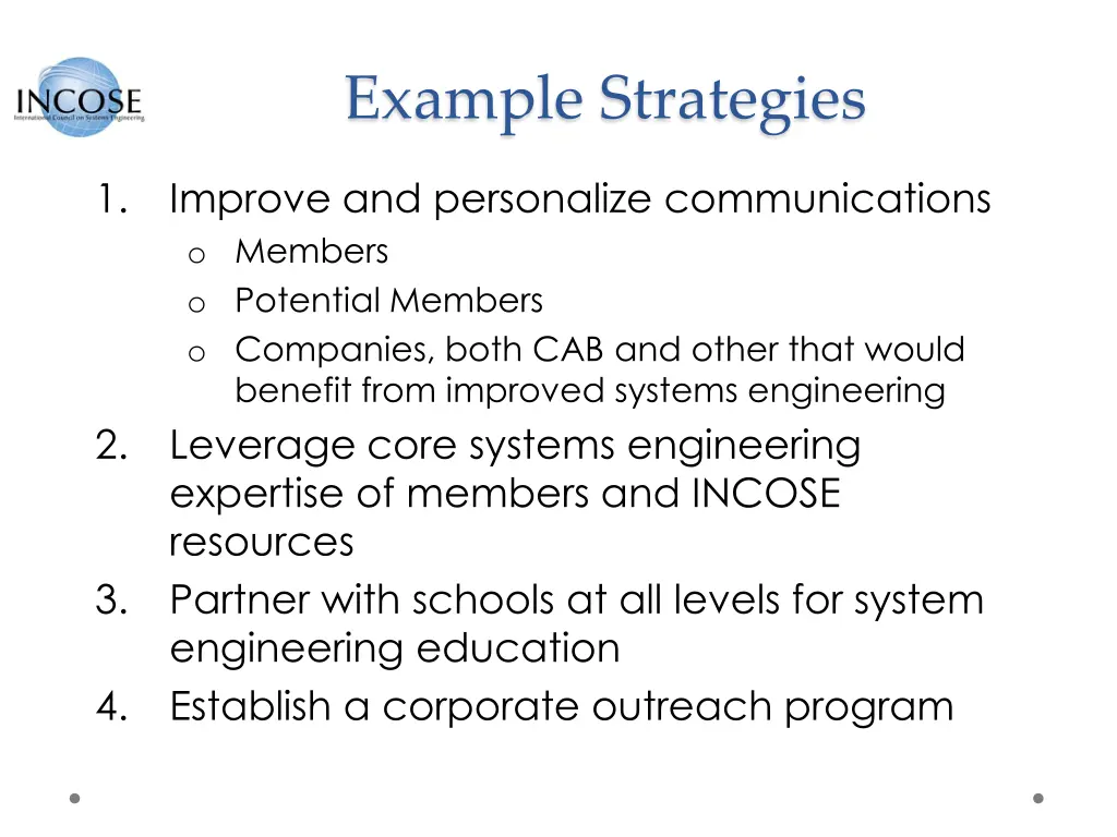 example strategies