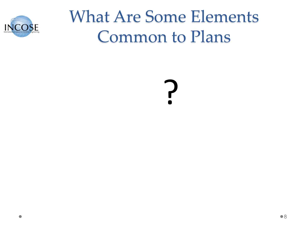 what are some elements common to plans