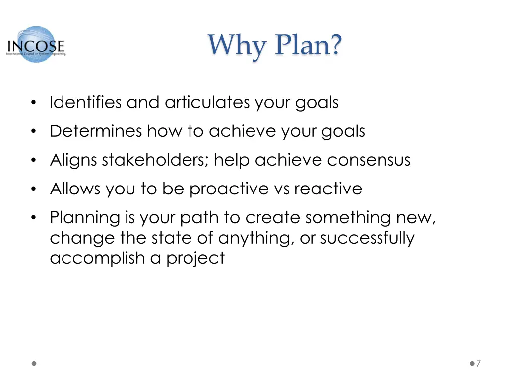 why plan 1
