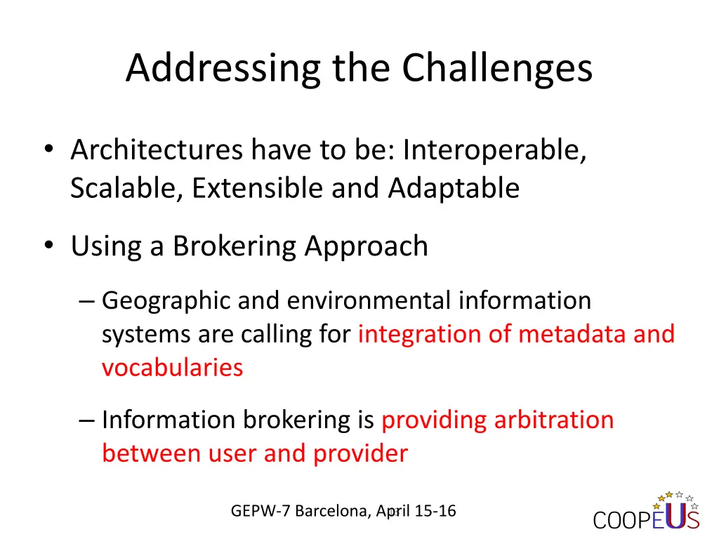 addressing the challenges